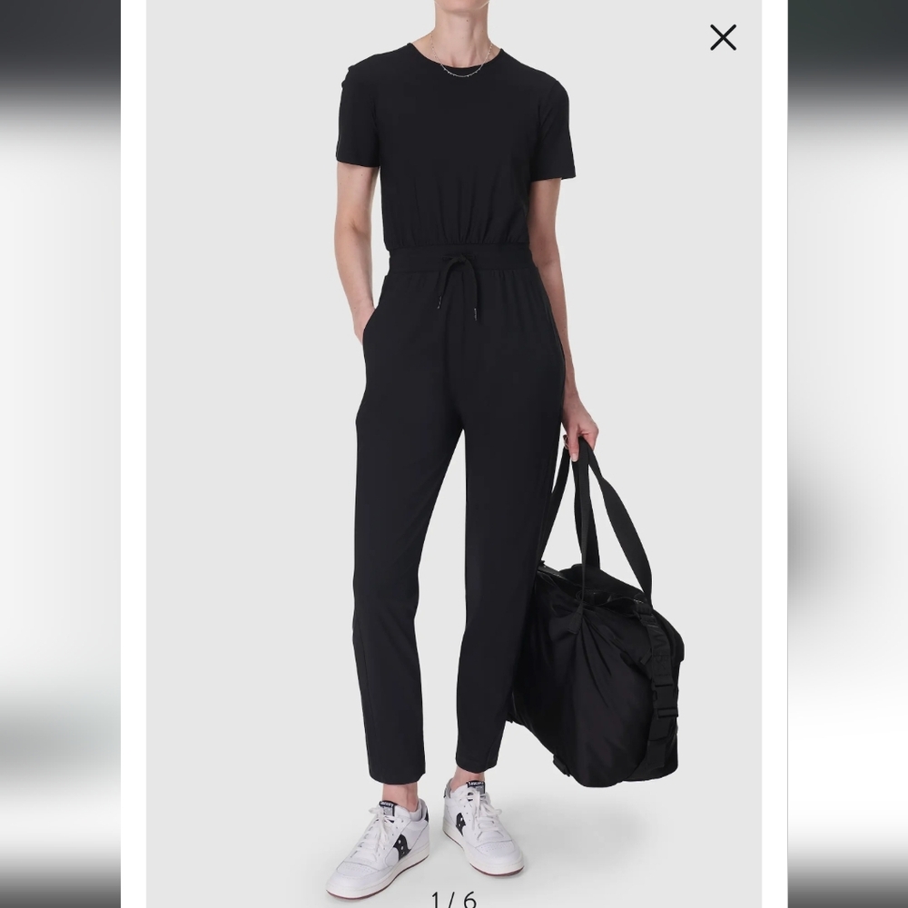 Sweaty Betty XS/4 Black Explorer Athletic Jumpsuit - Picture 2 of 14